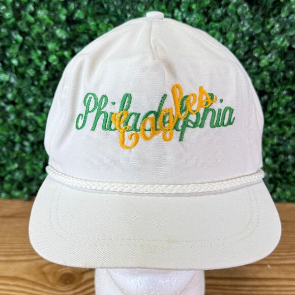 Vintage Philadelphia Eagles Script Font # 41 Adult Hat Made In The USA Strapback - Picture 1 of 9